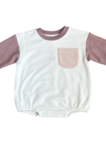 Elitaire Petite Colorblock Romper - Burlwood