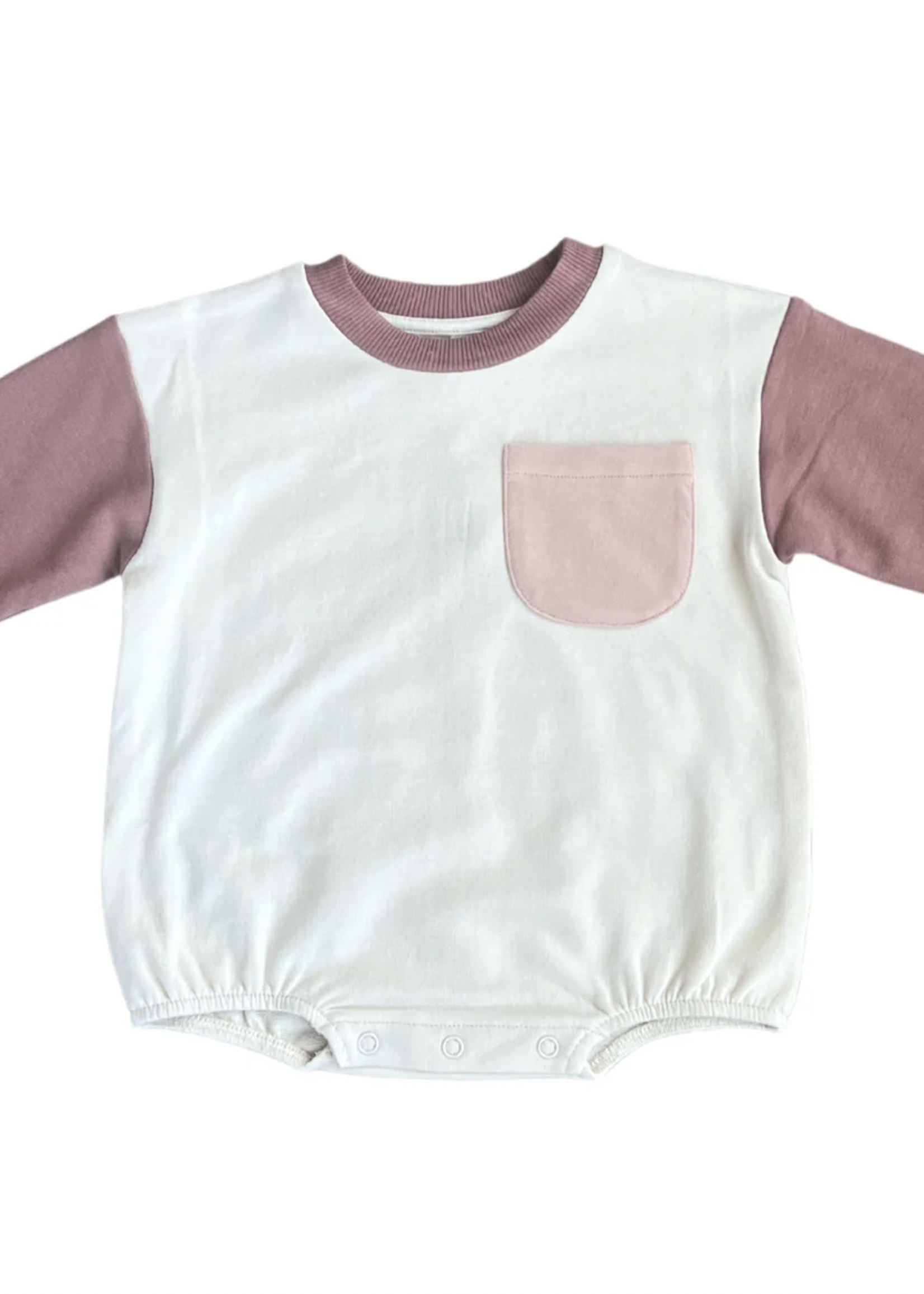 Elitaire Petite Colorblock Romper - Burlwood