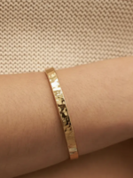 Elitaire Boutique Hammered Bangle - Gold