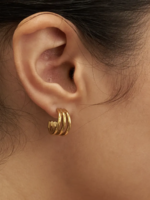 Elitaire Boutique Triple Mini Hoops - Gold