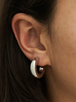 Elitaire Boutique Mini Bubble Hoops - Silver