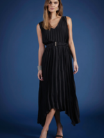 Elitaire Boutique Highbrow Pleated Dress in Black