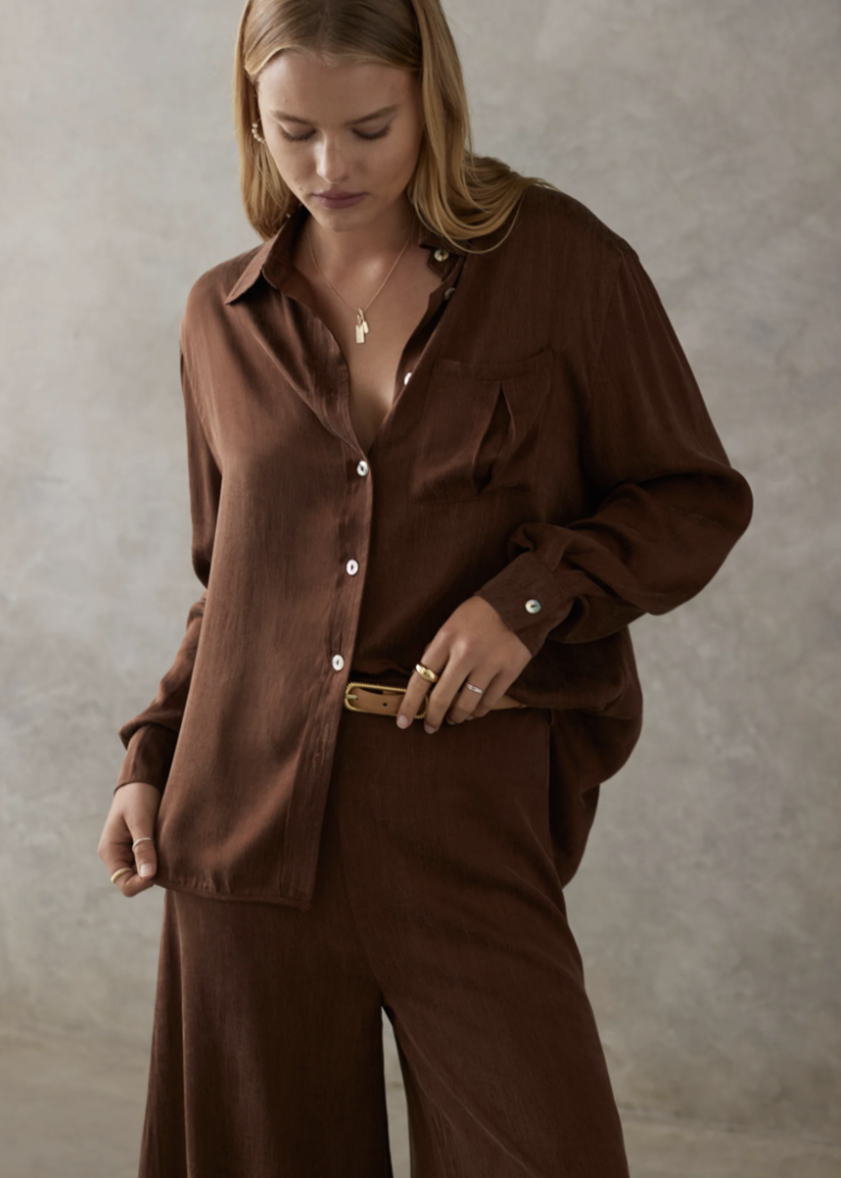 Elitaire Boutique The Florence Shirt in Coconut