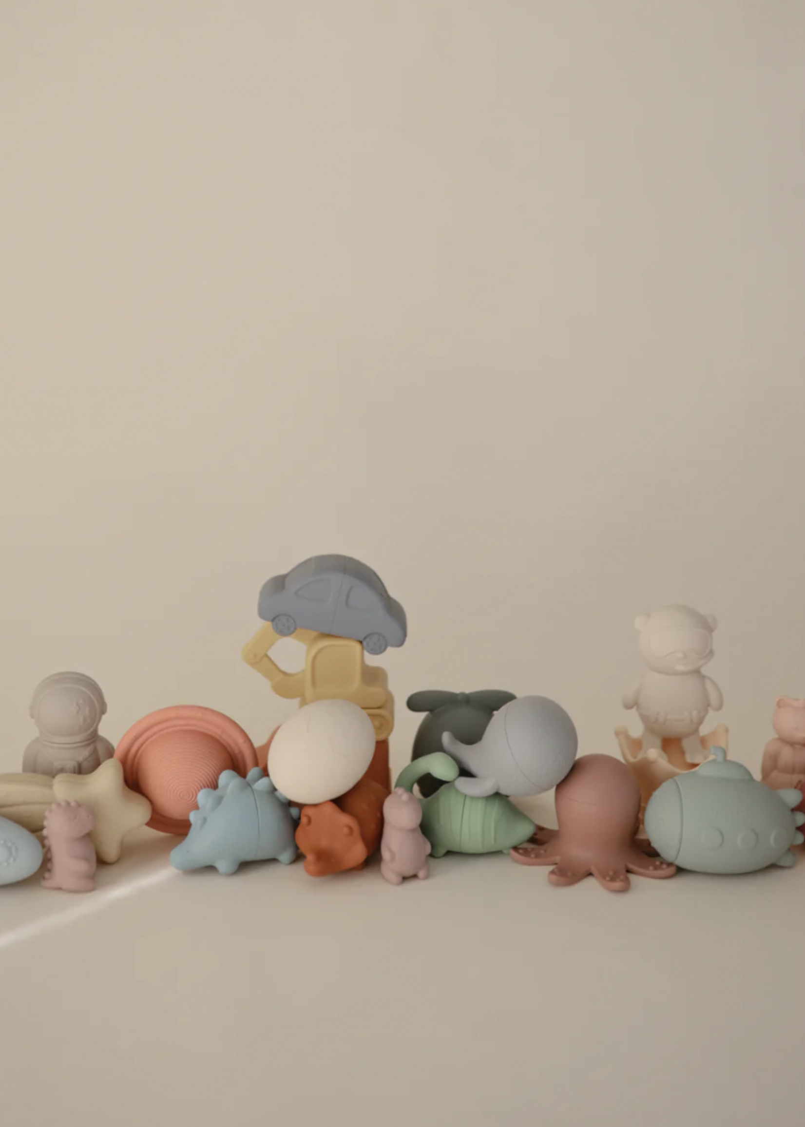 Elitaire Petite Dinos Mold Free Bath Toy Set