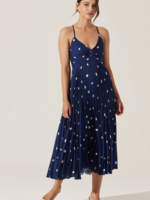 Elitaire Boutique Blythe Dress In Navy Polka Dot