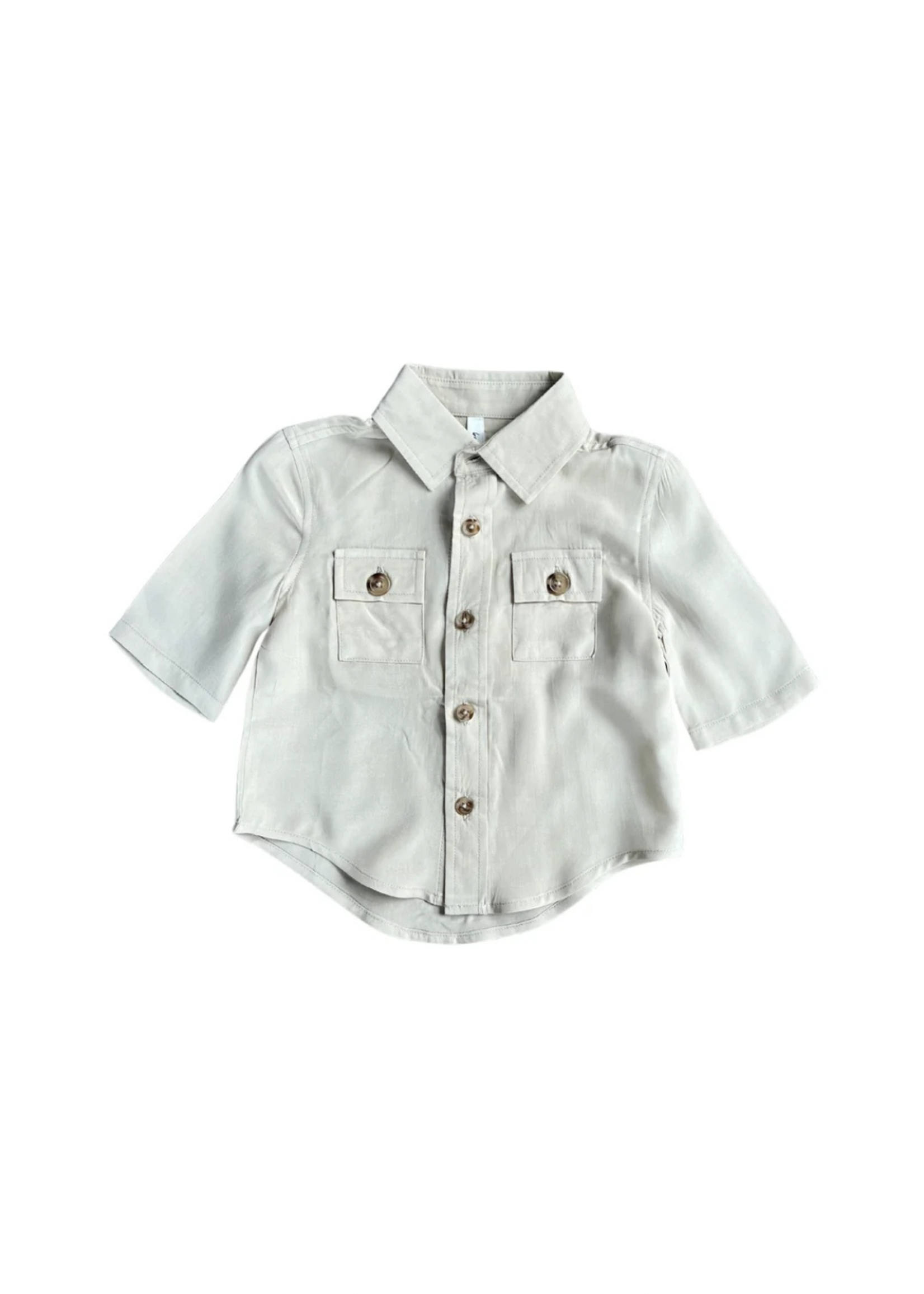 Elitaire Petite Utility Shirt in Oyster