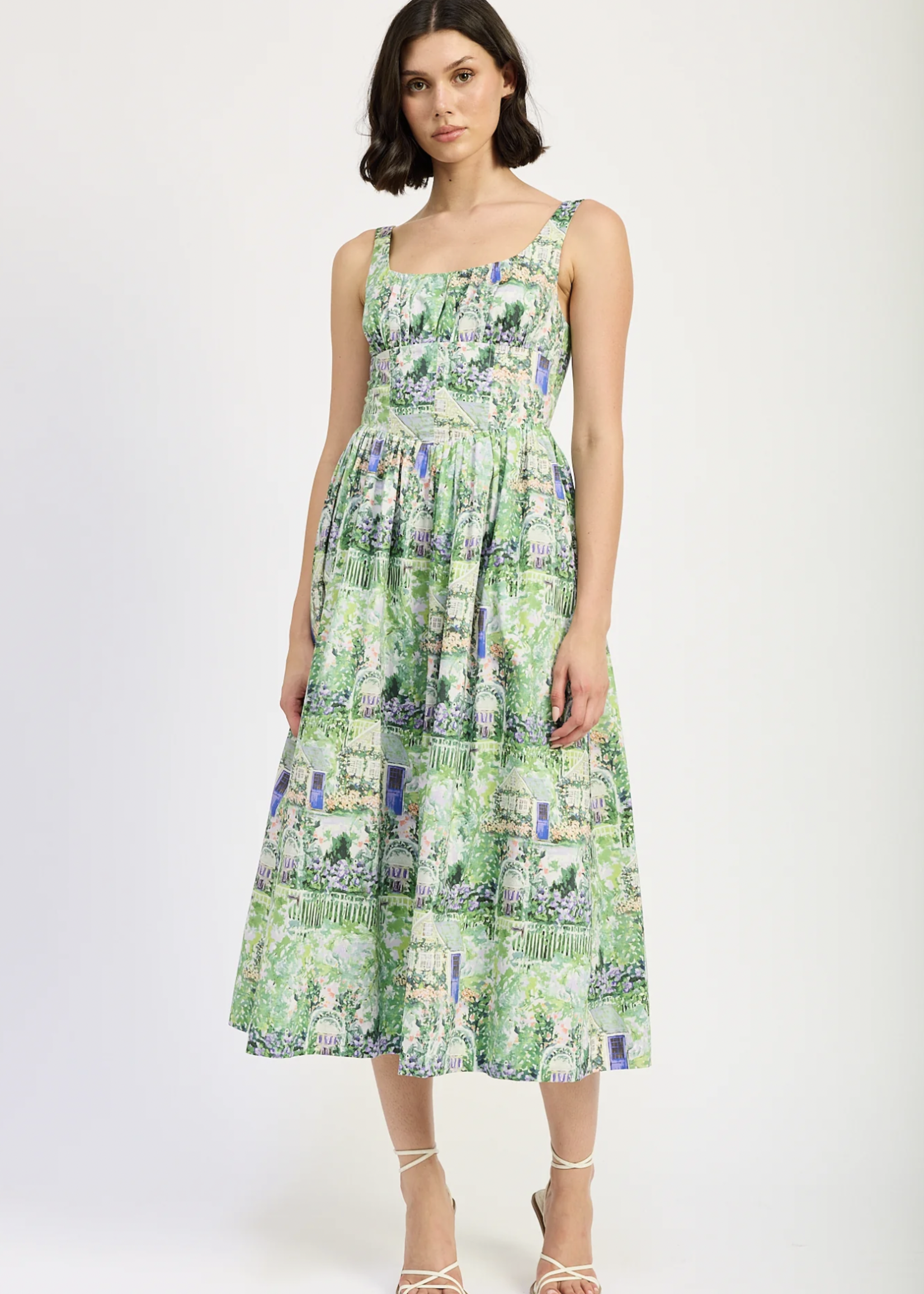Elitaire Boutique Molly Corset Midi Sun Dress
