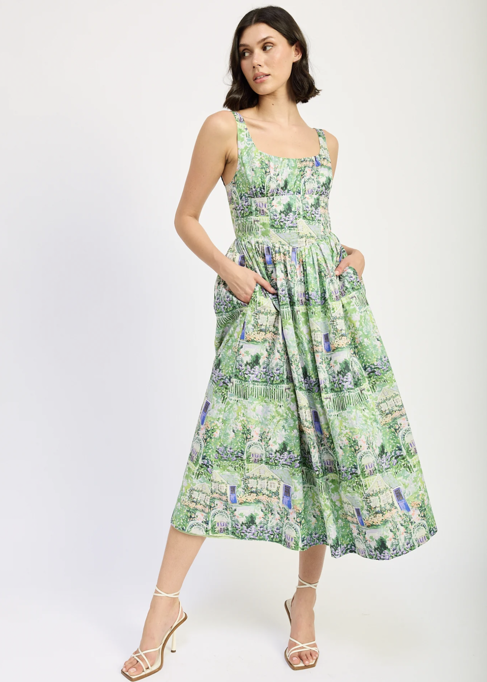 Elitaire Boutique Molly Corset Midi Sun Dress