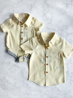 Elitaire Petite Helford Onesie/Shirt in Yellow Seersucker