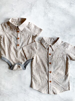 Elitaire Petite Helford Onesie/Shirt in Oatmeal Floral