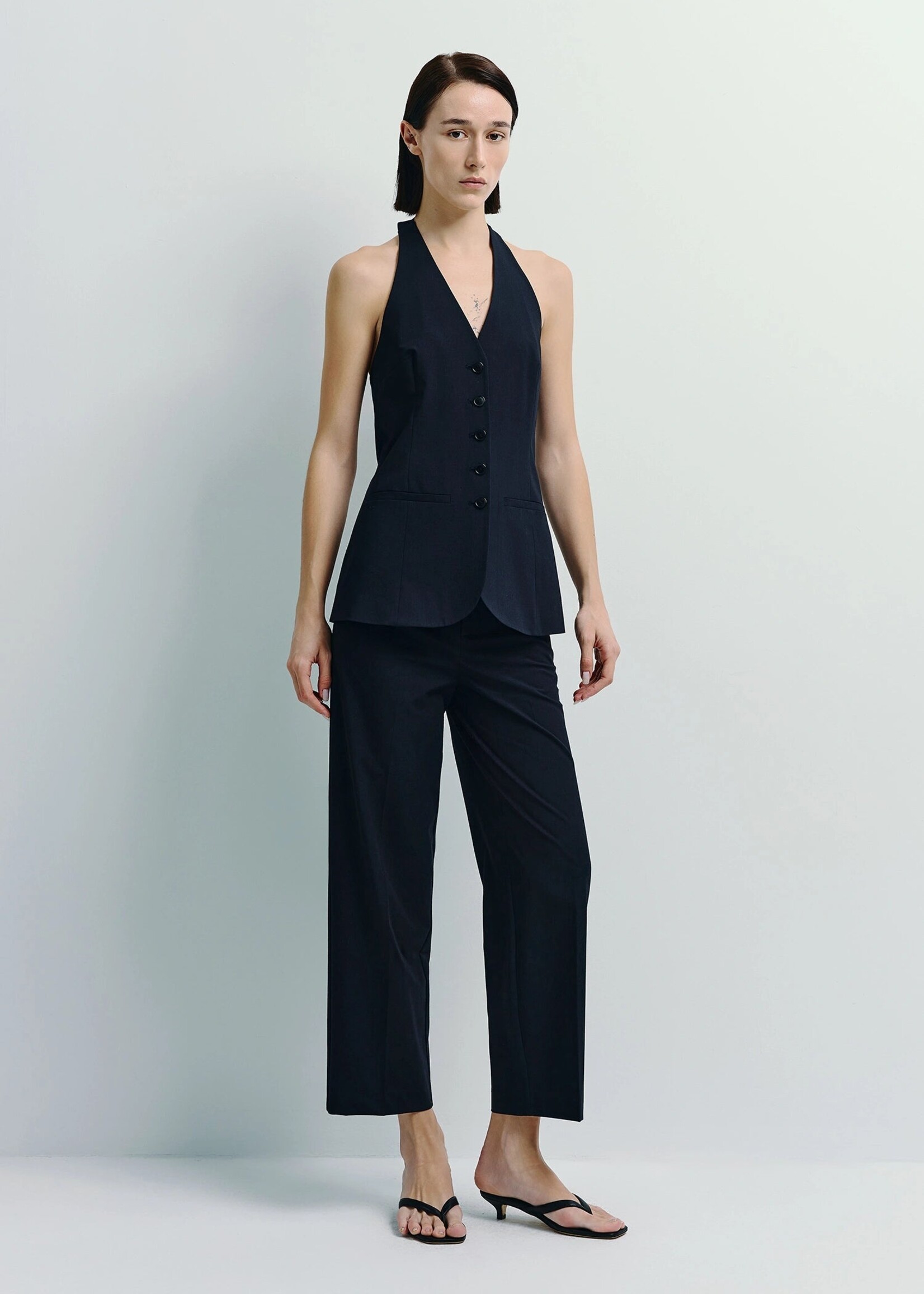 Elitaire Boutique Glen Vest in Navy
