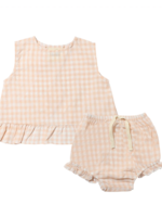 Elitaire Petite Aria Set in Peach Plaid