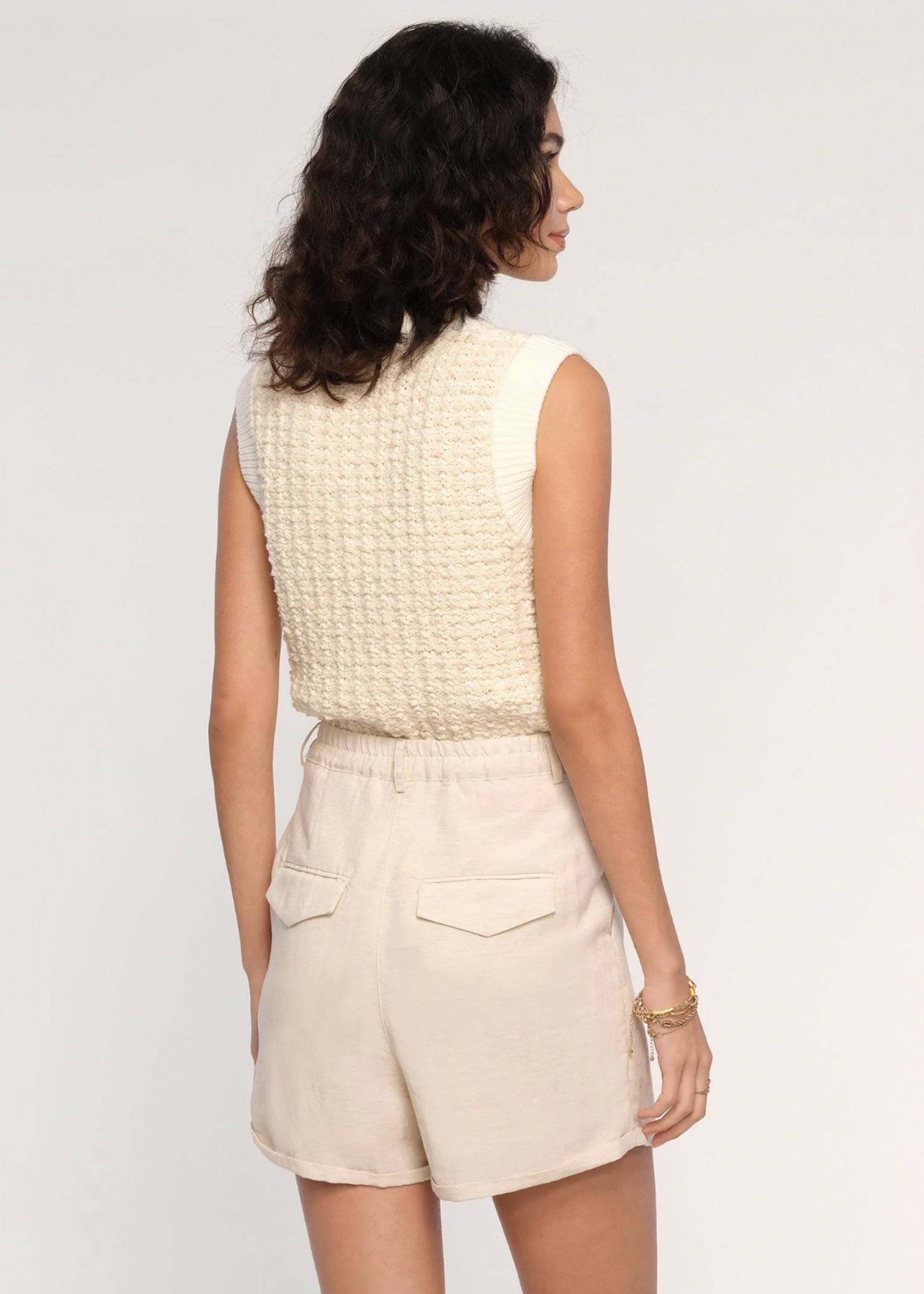 Elitaire Boutique Taye Shorts in Ecru