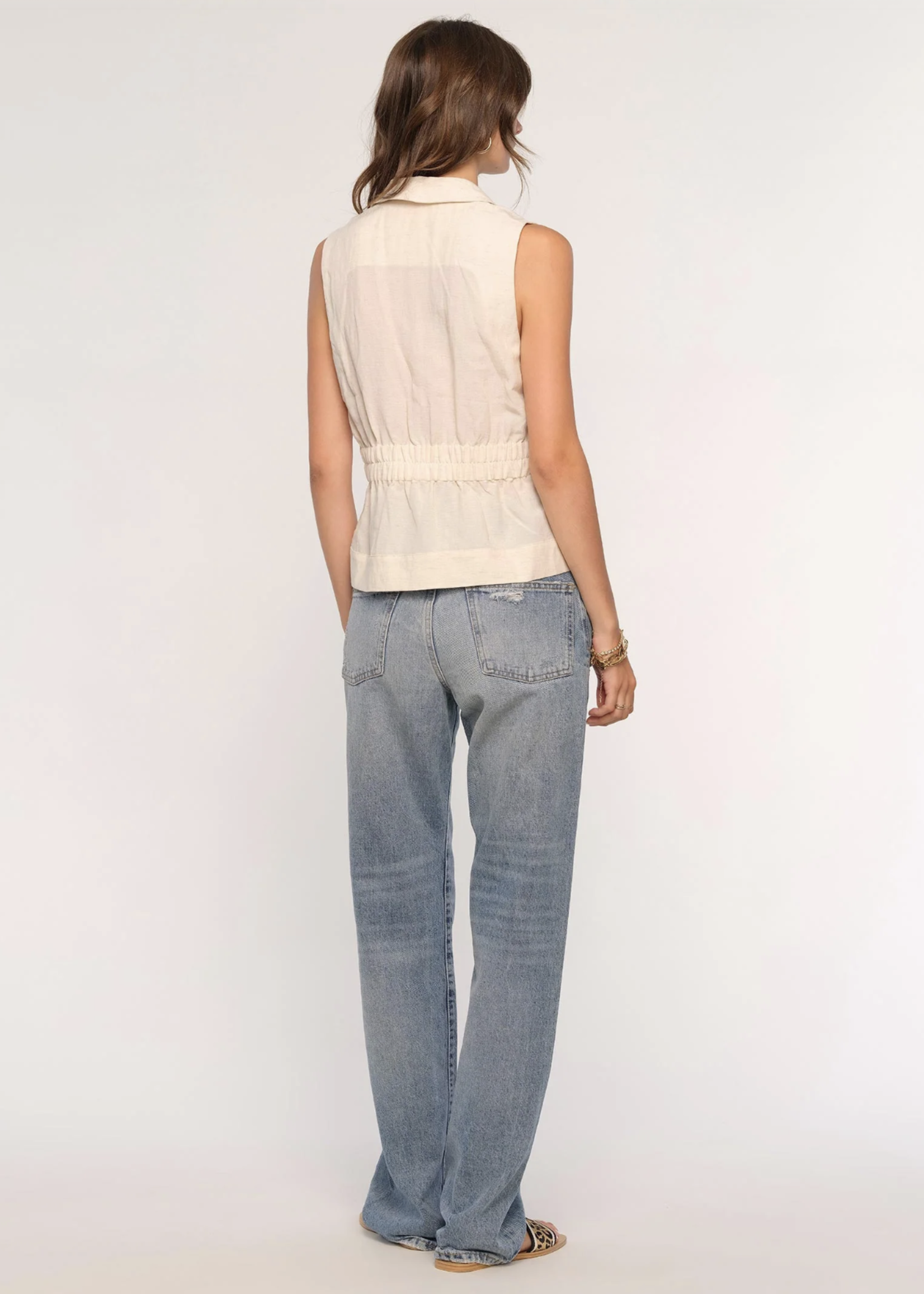 Elitaire Boutique Otto Vest in Ecru