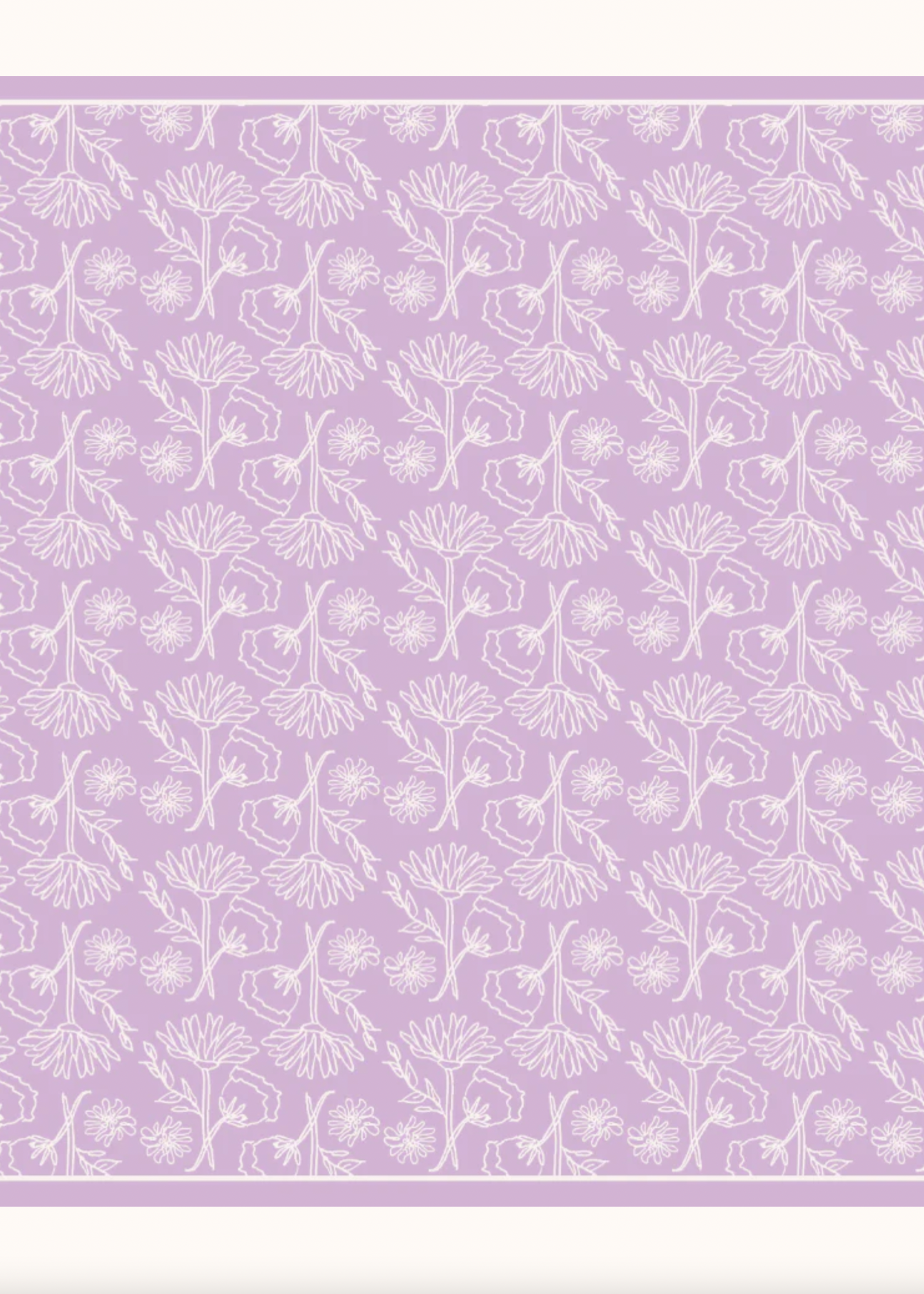 Elitaire Boutique Lilac Garden Party Silk Scarf by Swells