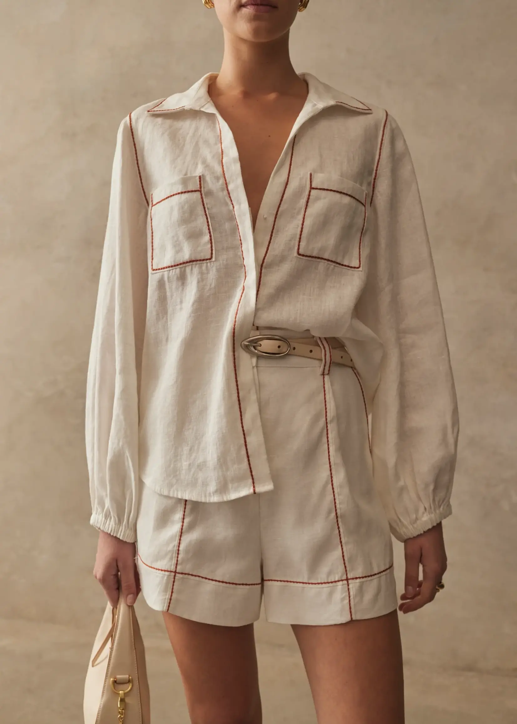 Elitaire Boutique The Taja Belt in Ecru