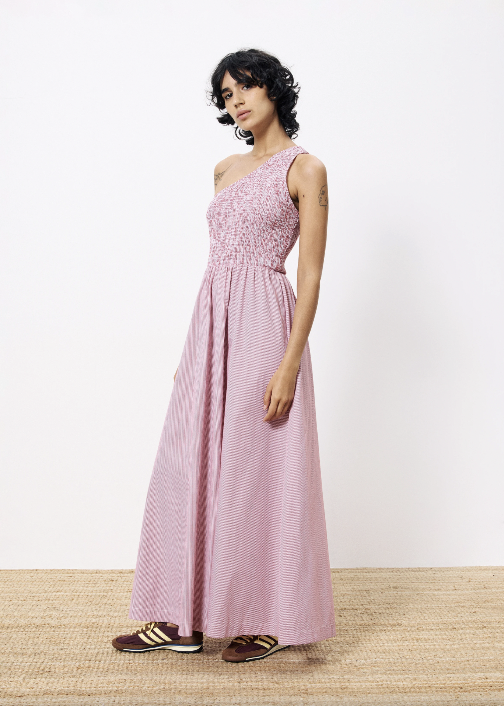 Elitaire Boutique Afsa Dress in Red Stripe