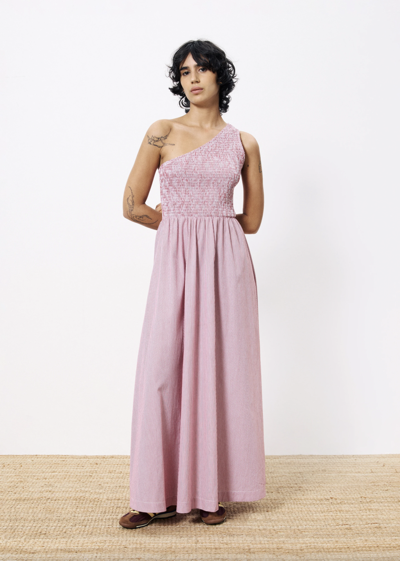 Elitaire Boutique Afsa Dress in Red Stripe