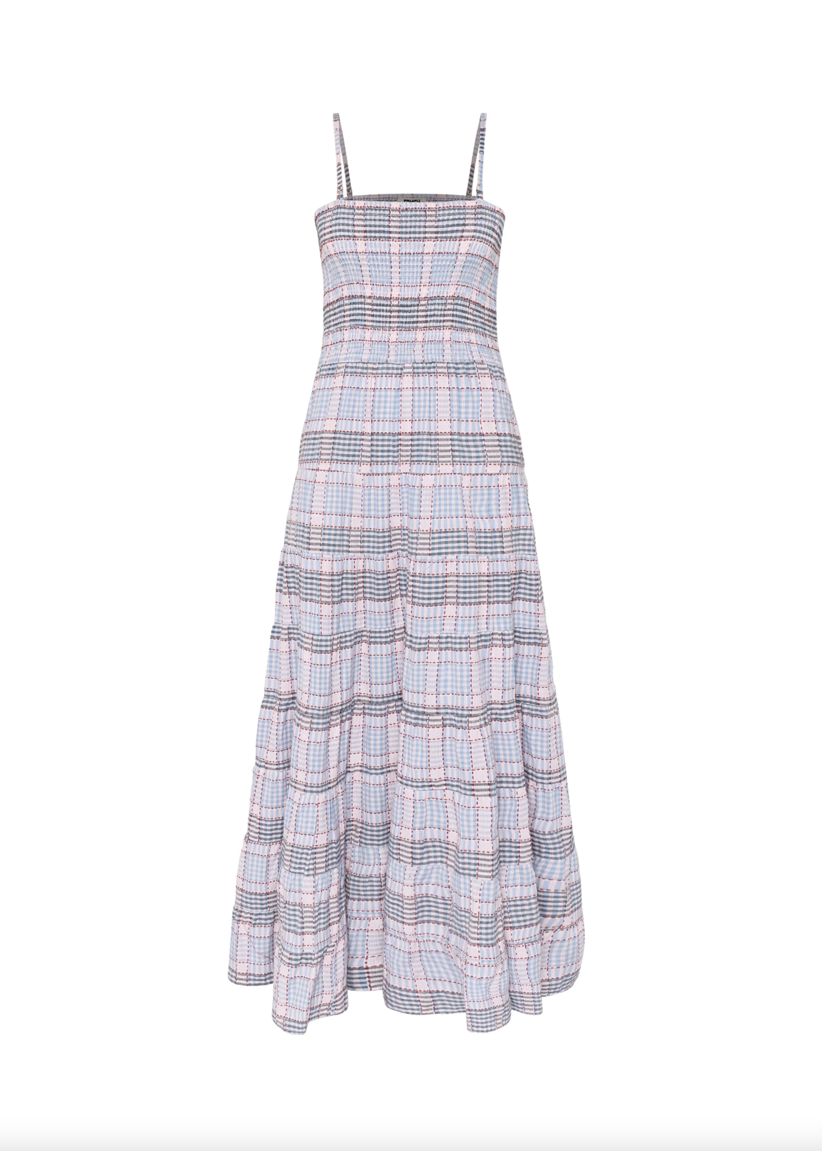 Elitaire Boutique Clair Dress in Blue Plaid