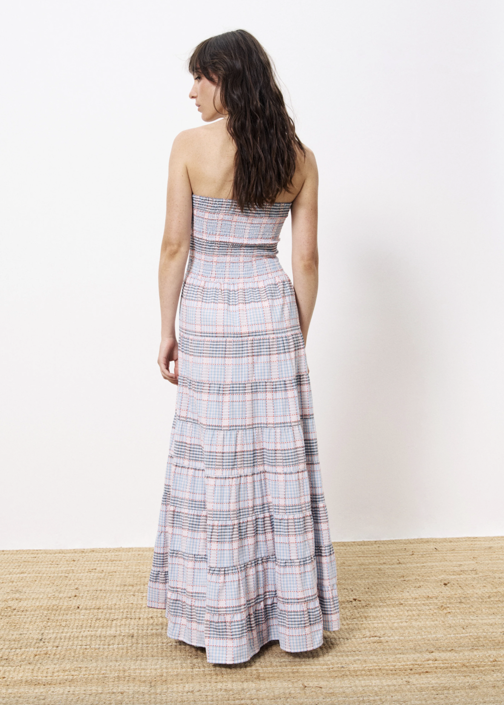 Elitaire Boutique Clair Dress in Blue Plaid