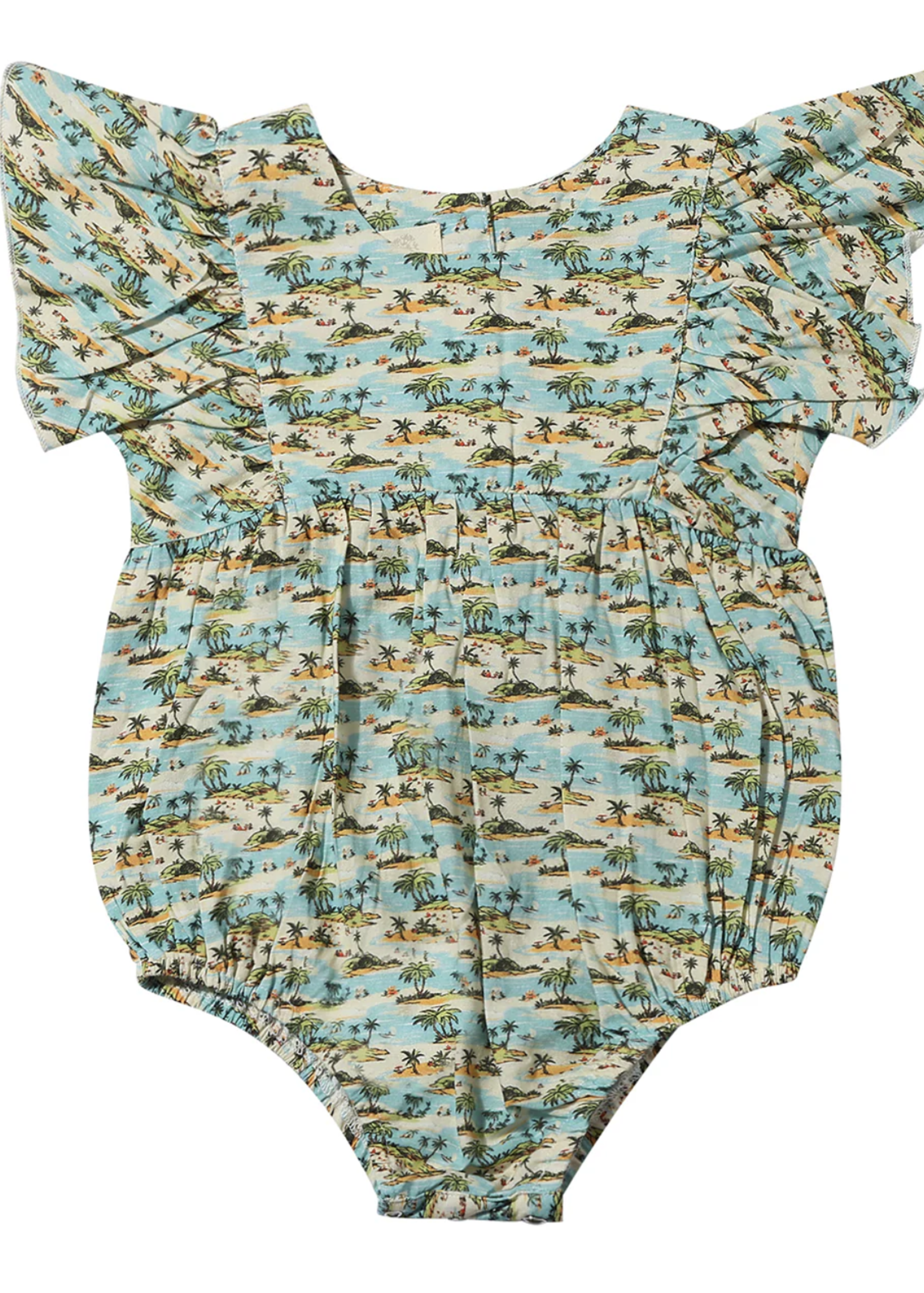 Elitaire Petite Ivy Bubble + Dress in Tropical Beach Print