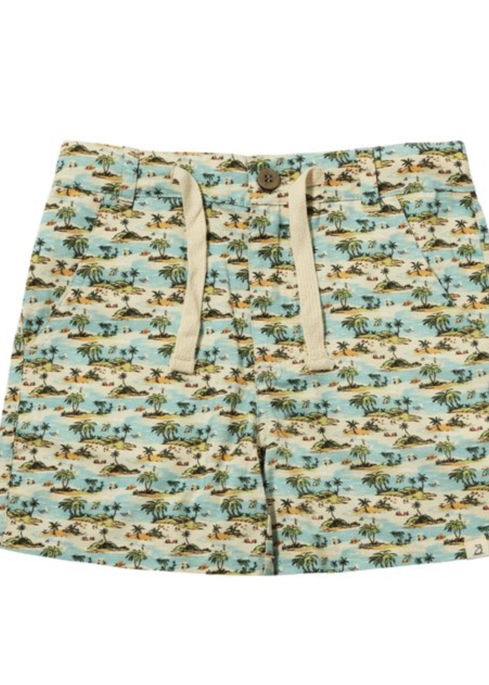 Elitaire Petite Mahalo Shorts in Tropical Beach Print