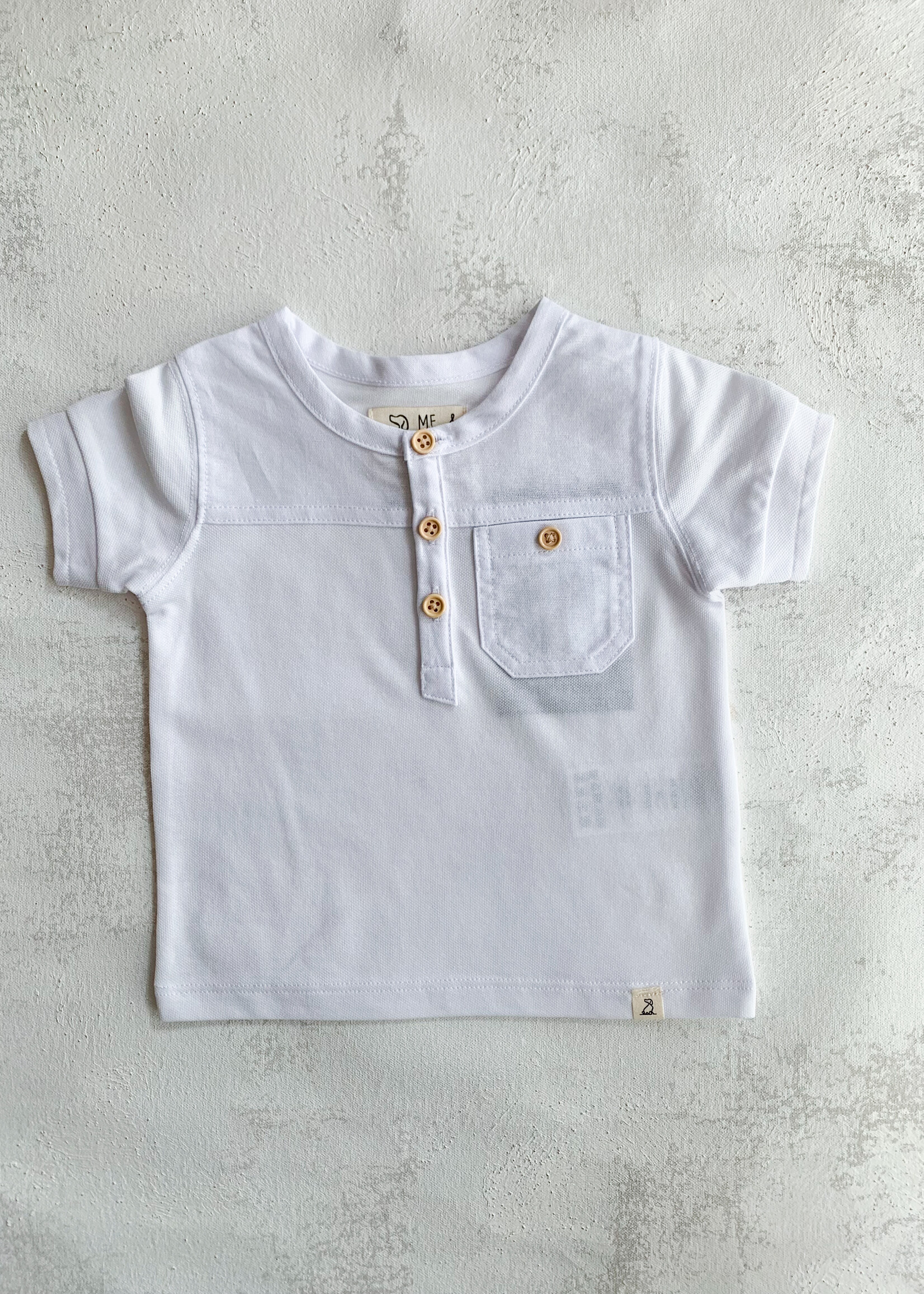 Elitaire Petite Boardwalk White Henley