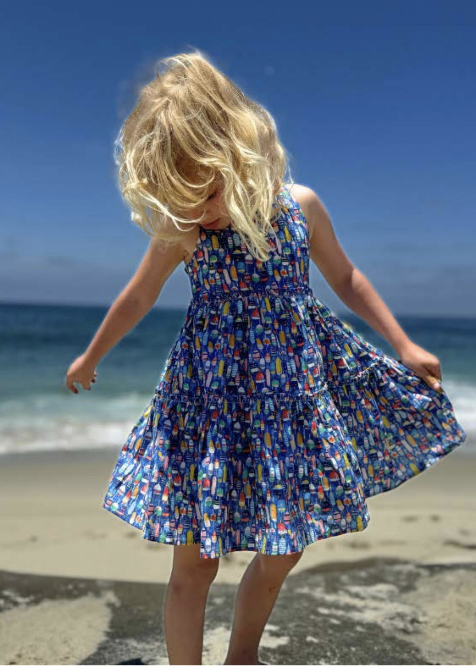 Elitaire Petite Maya Bubble + Dress in Nautical Buoys