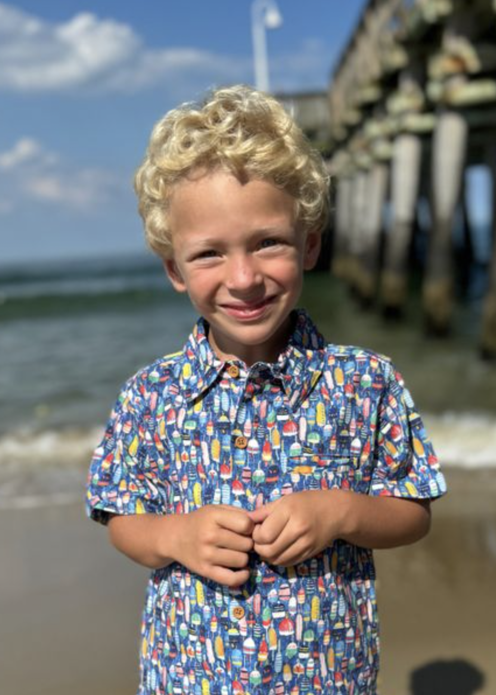 Elitaire Petite Molokai Romper + Shirt in Nautical Buoys