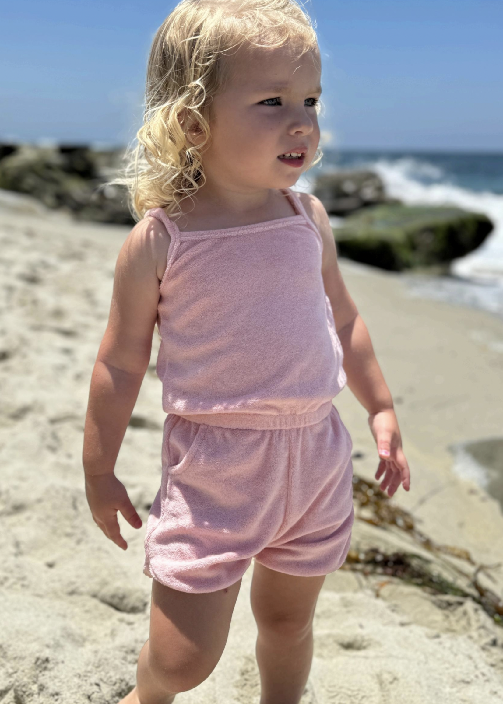 Elitaire Petite Shelby Pink Romper