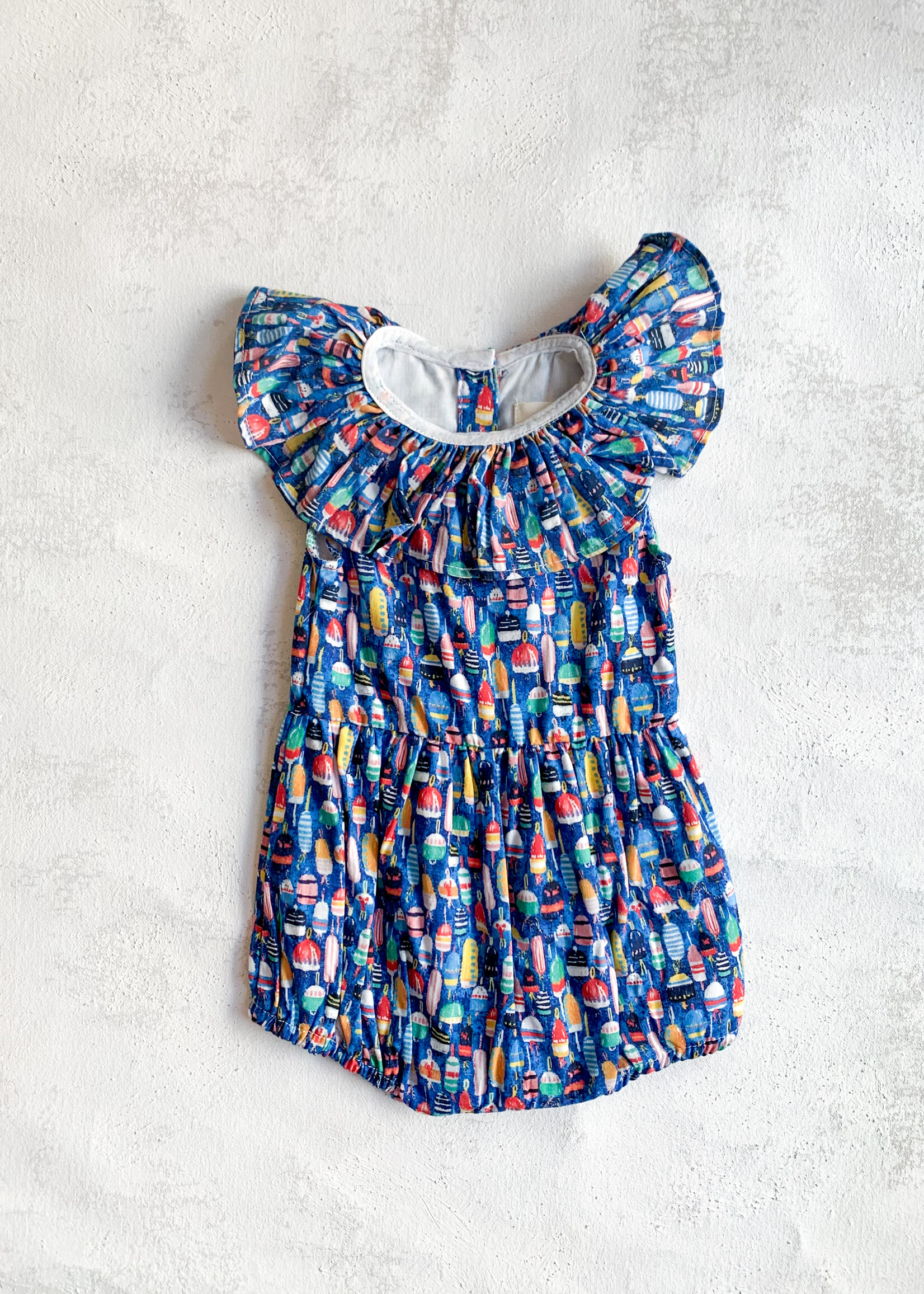 Elitaire Petite Maya Bubble + Dress in Nautical Buoys