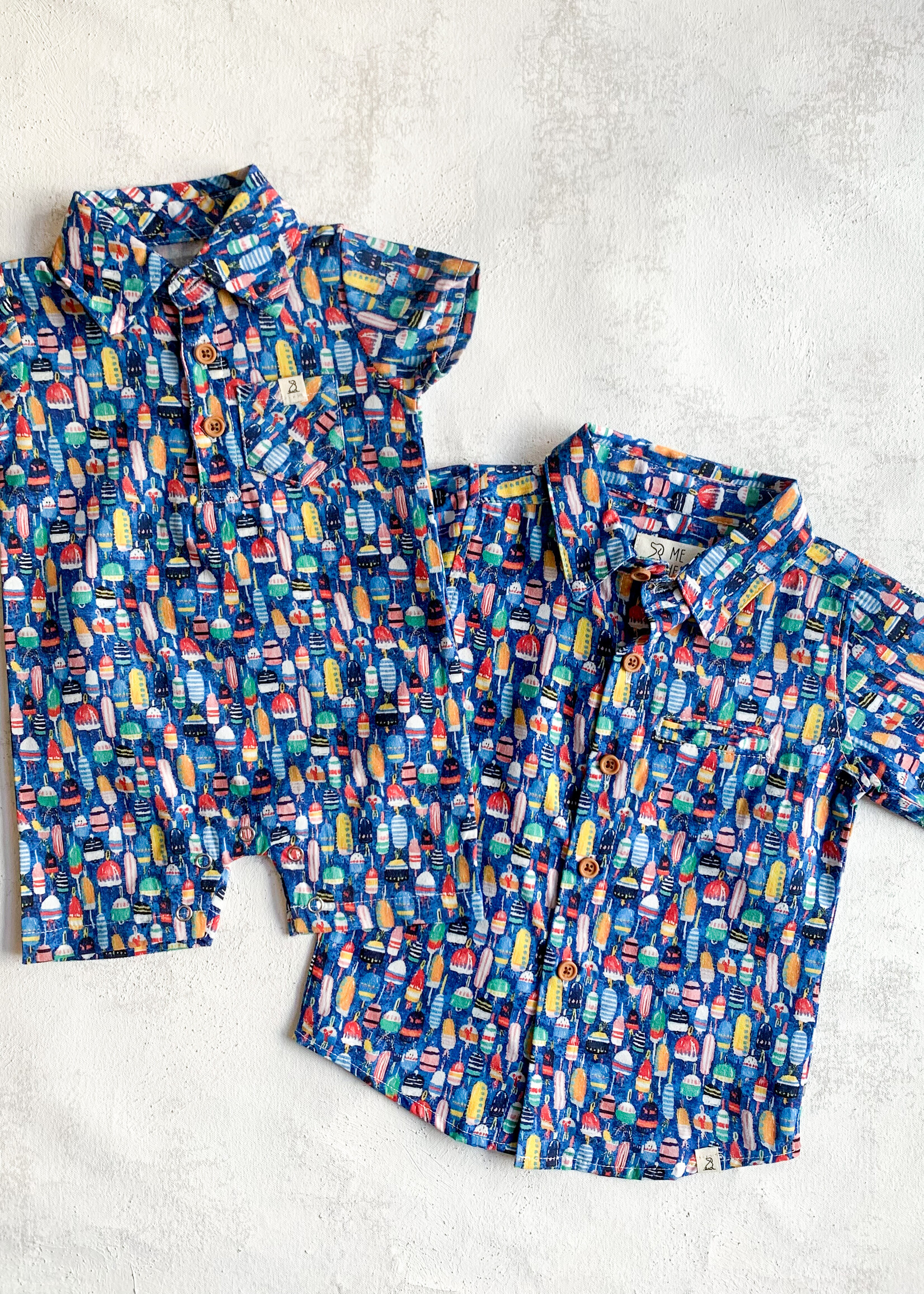 Elitaire Petite Molokai Romper + Shirt in Nautical Buoys