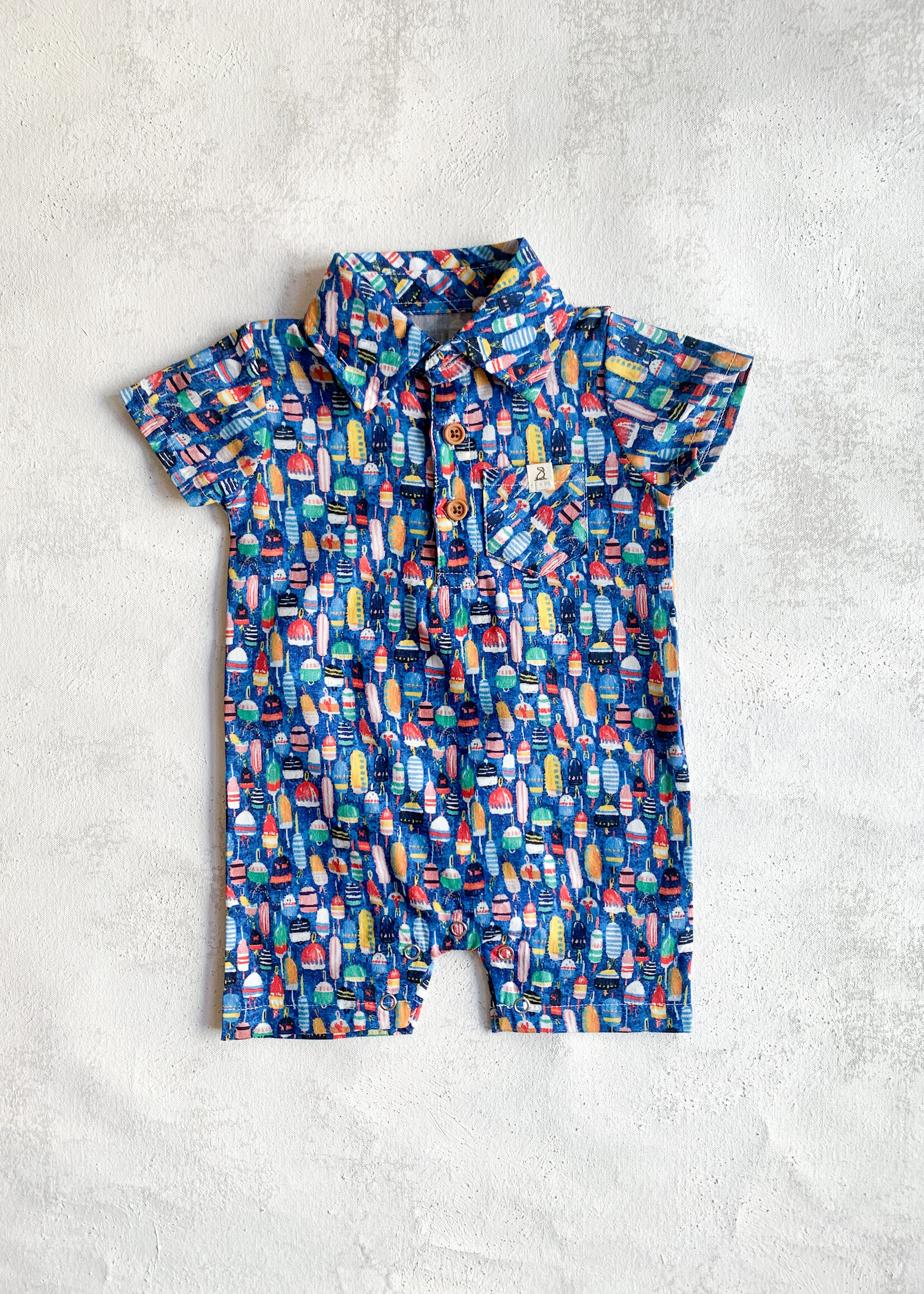 Elitaire Petite Molokai Romper + Shirt in Nautical Buoys