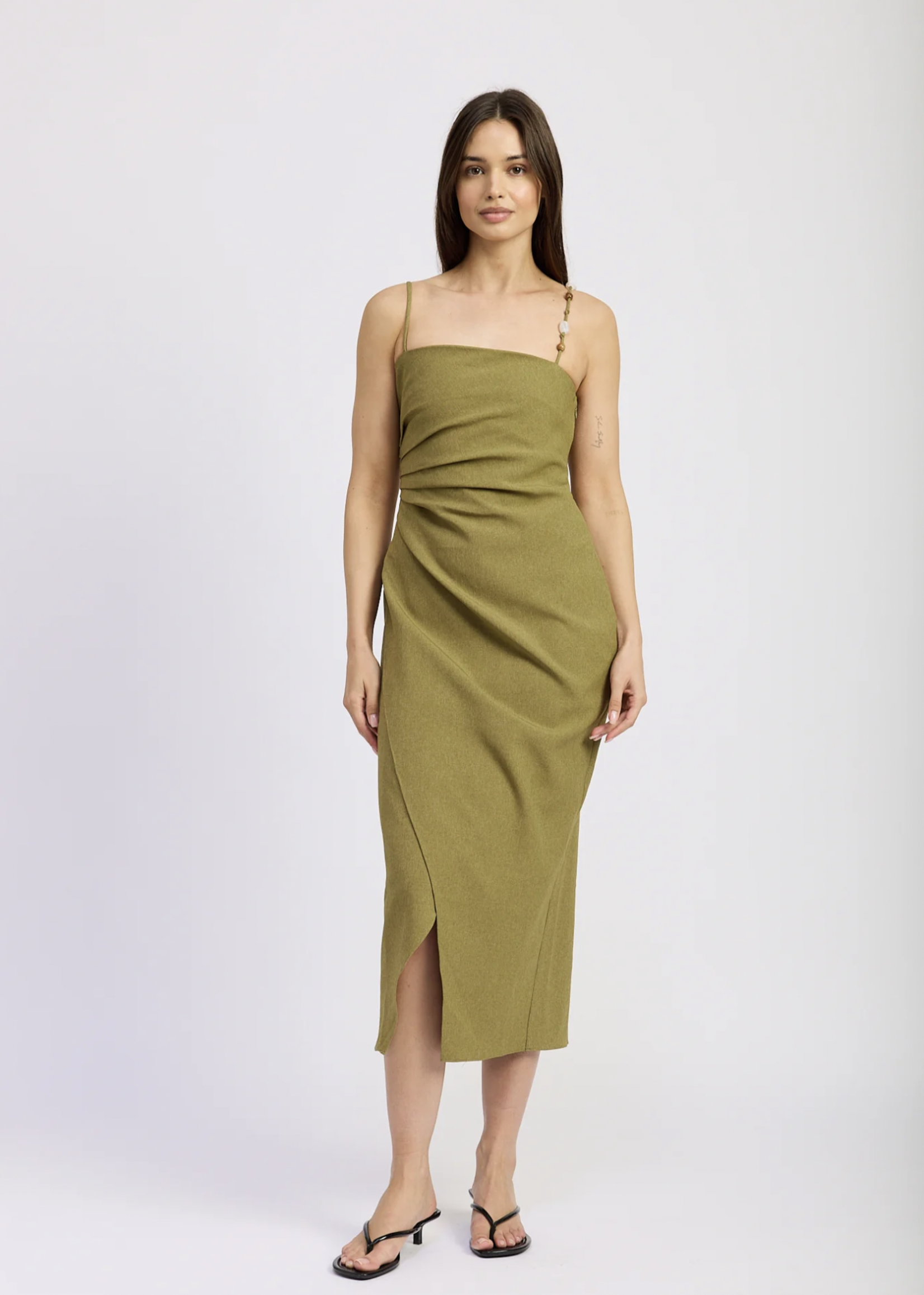 Elitaire Boutique Lynx Pleated Midi Dress
