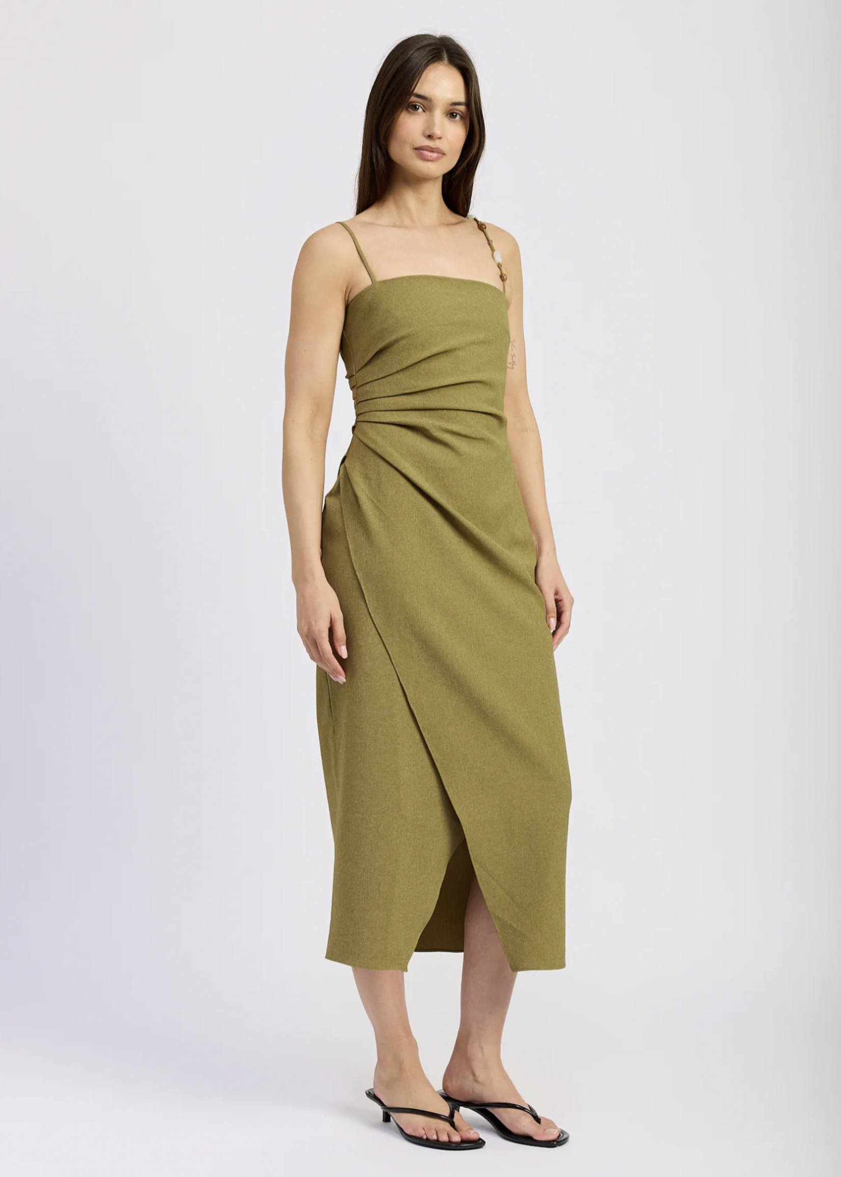 Elitaire Boutique Lynx Pleated Midi Dress