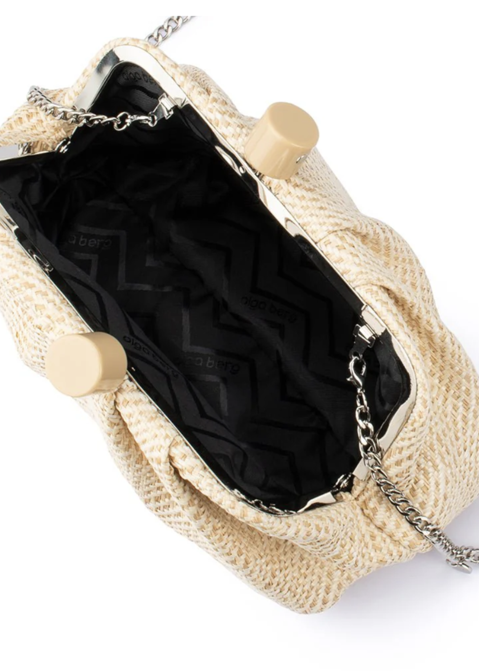 Elitaire Boutique Addison Woven Clutch in Natural