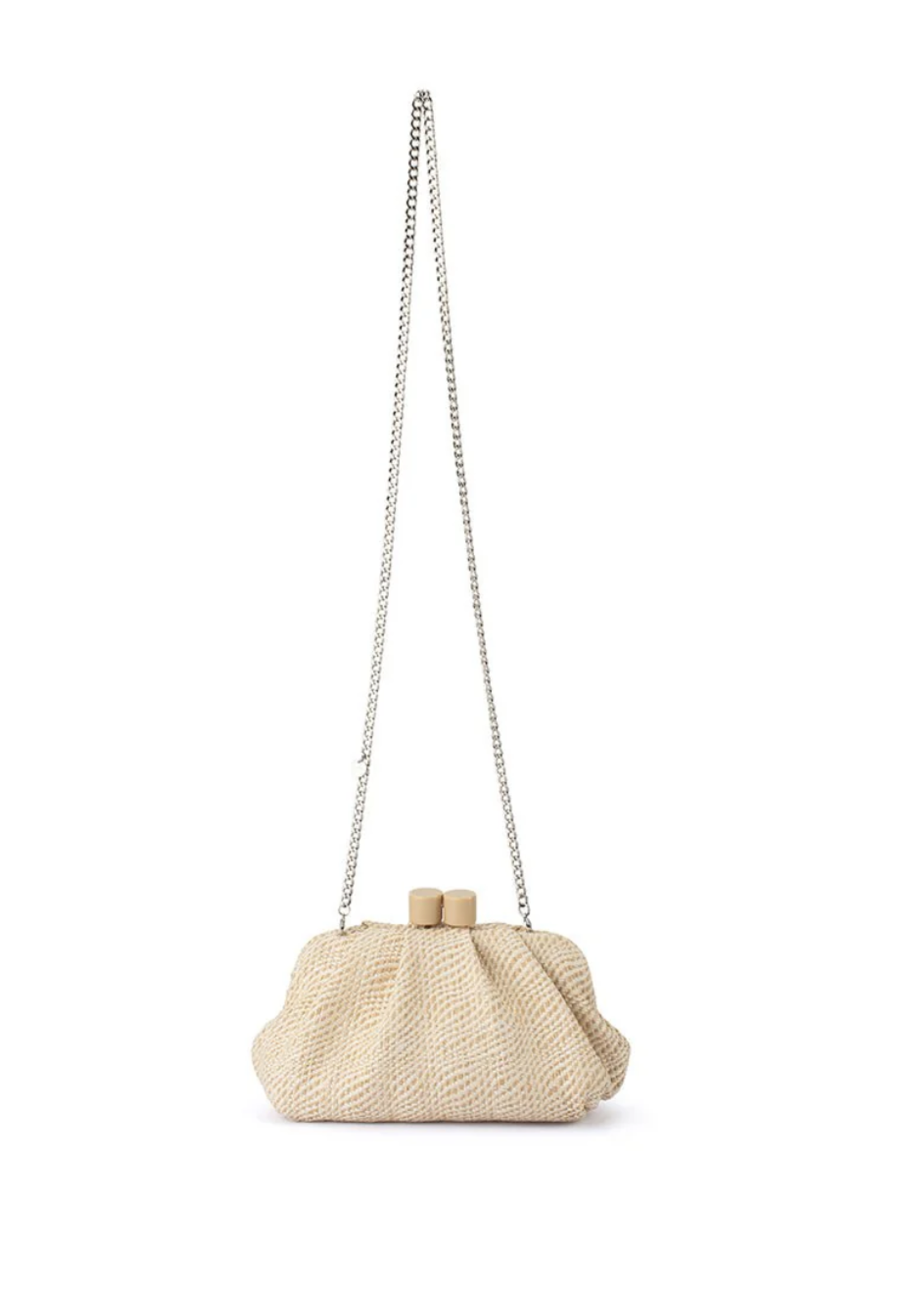 Elitaire Boutique Addison Woven Clutch in Natural