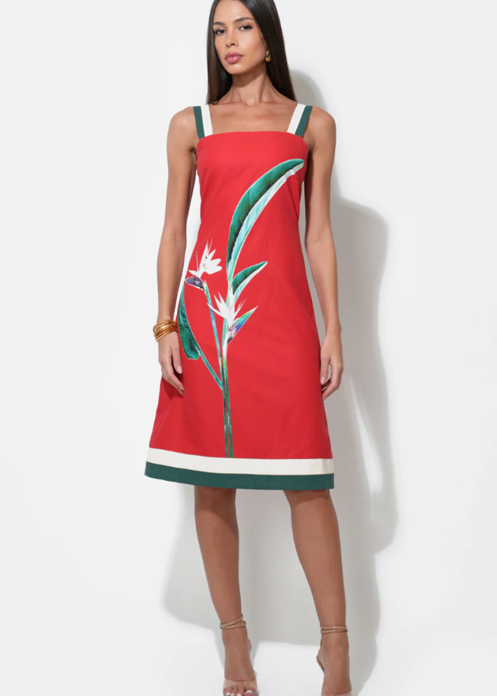 Elitaire Boutique Birds of Paradise Midi Dress
