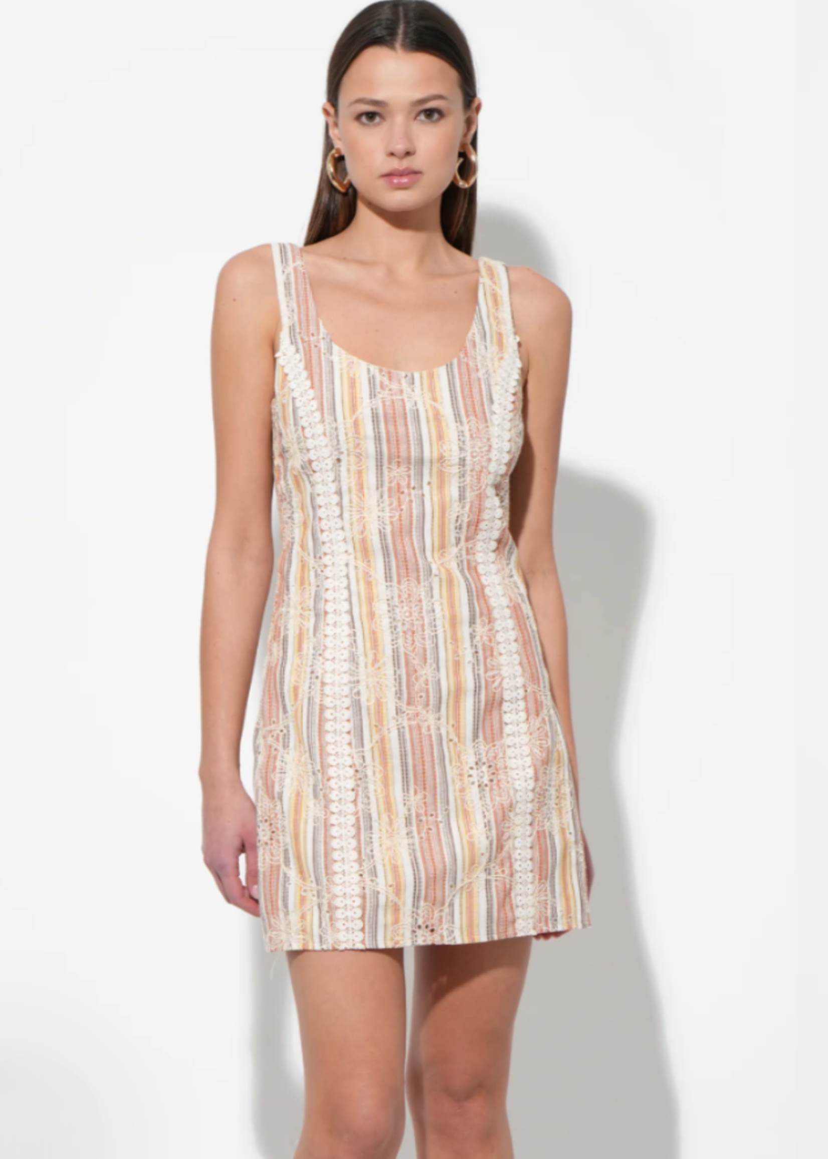 Elitaire Boutique Jace Embroidered Mini Dress