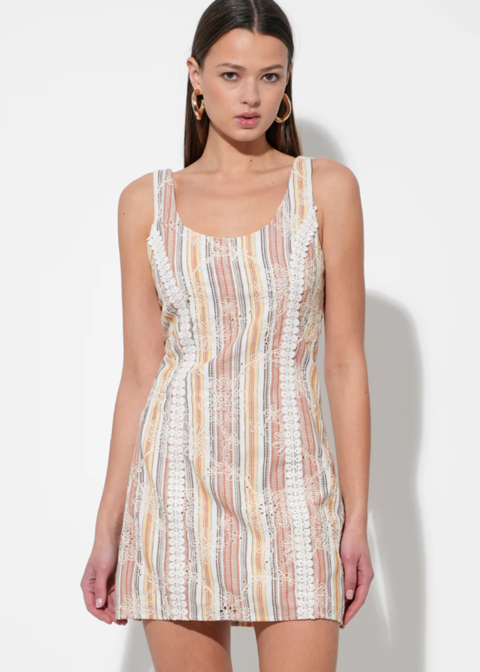 Elitaire Boutique Jace Embroidered Mini Dress