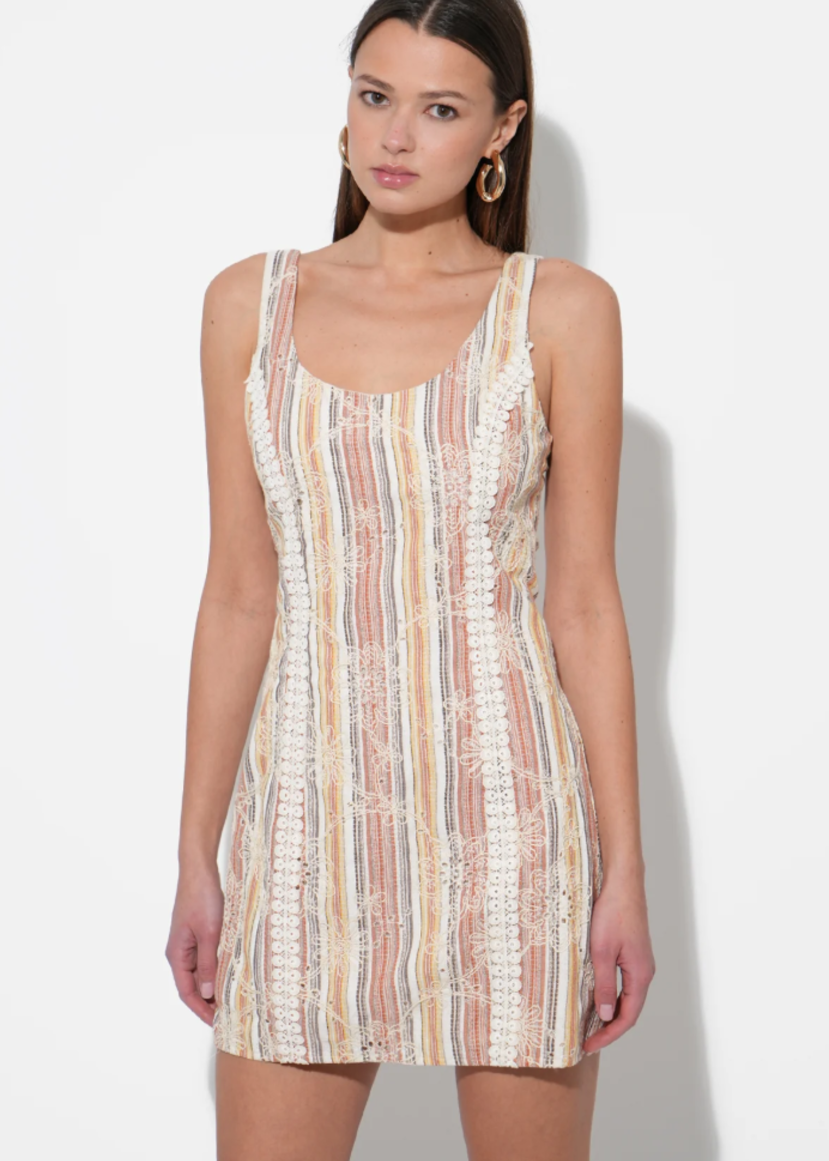 Elitaire Boutique Jace Embroidered Mini Dress