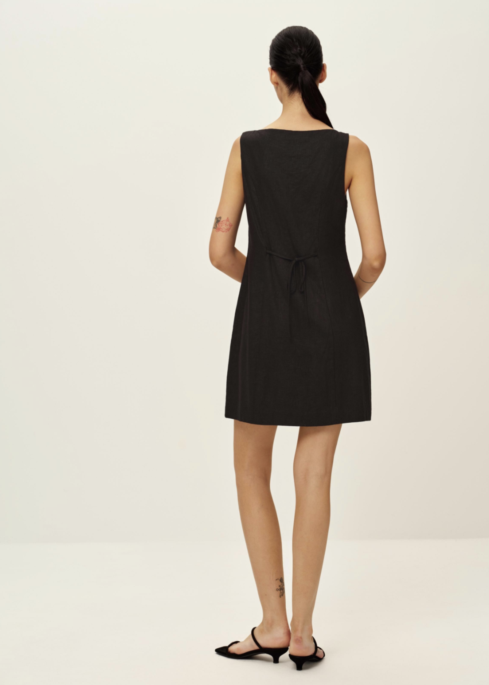 Elitaire Boutique Black Button Up Mini Dress
