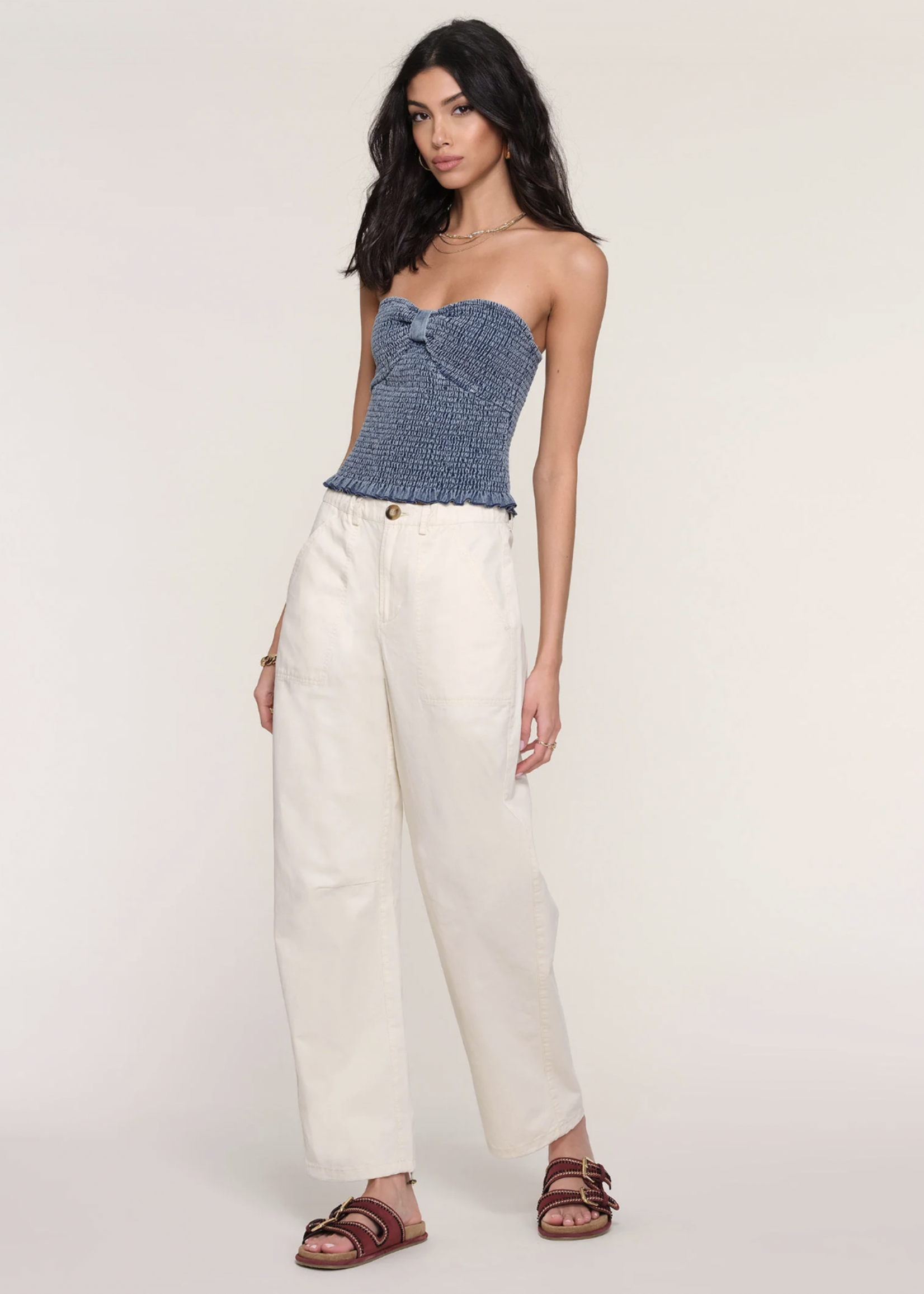 Elitaire Boutique Alleia Pant in Ecru
