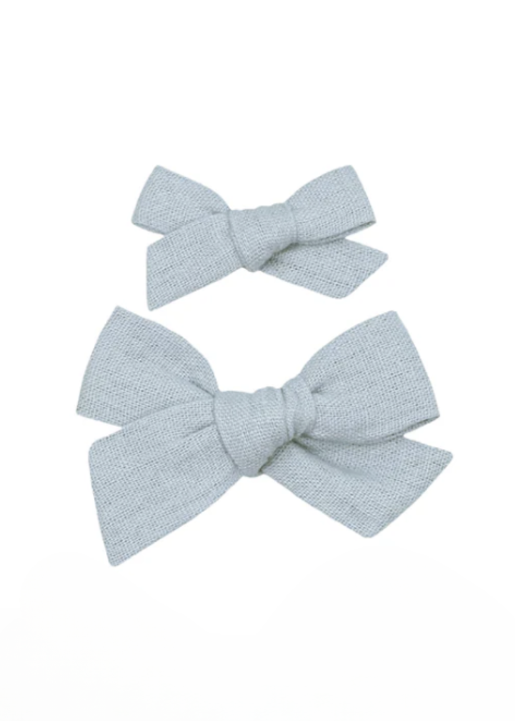 Elitaire Petite Linen Bow Hair Clip - Dove