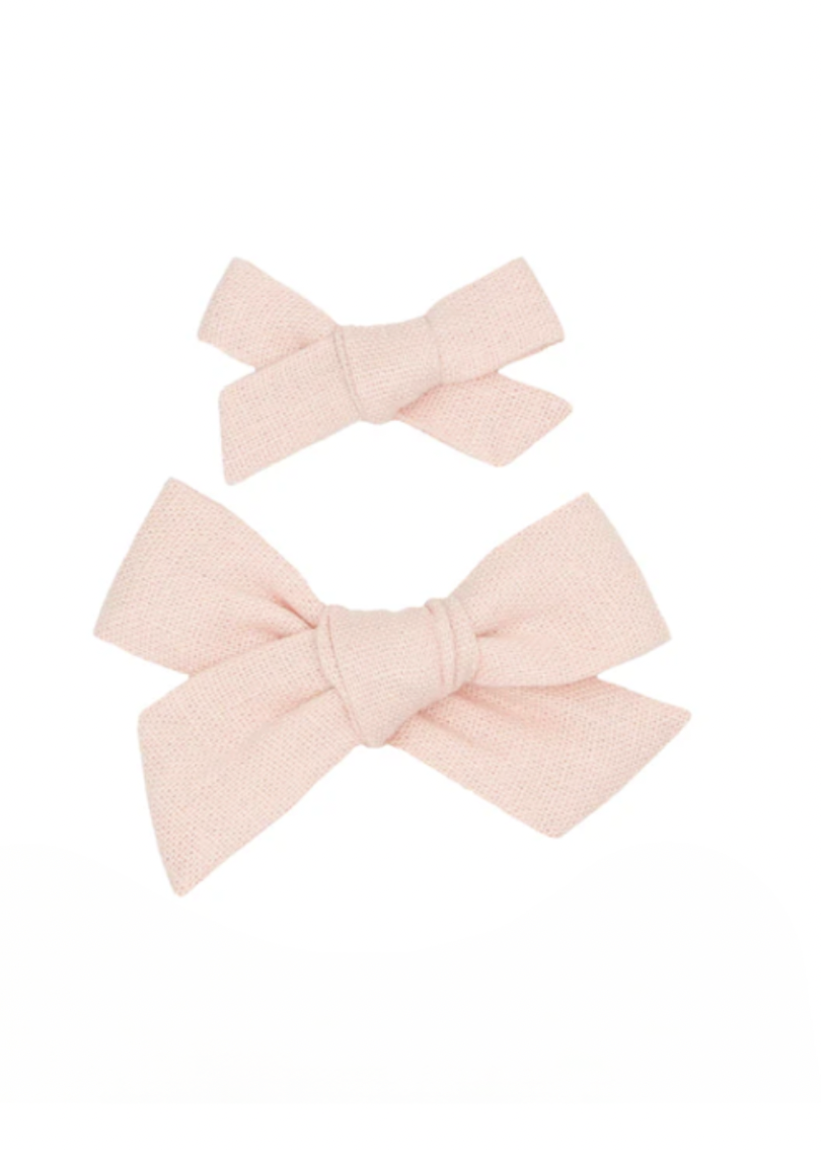 Elitaire Petite Linen Bow Hair Clip - Ballet Pink