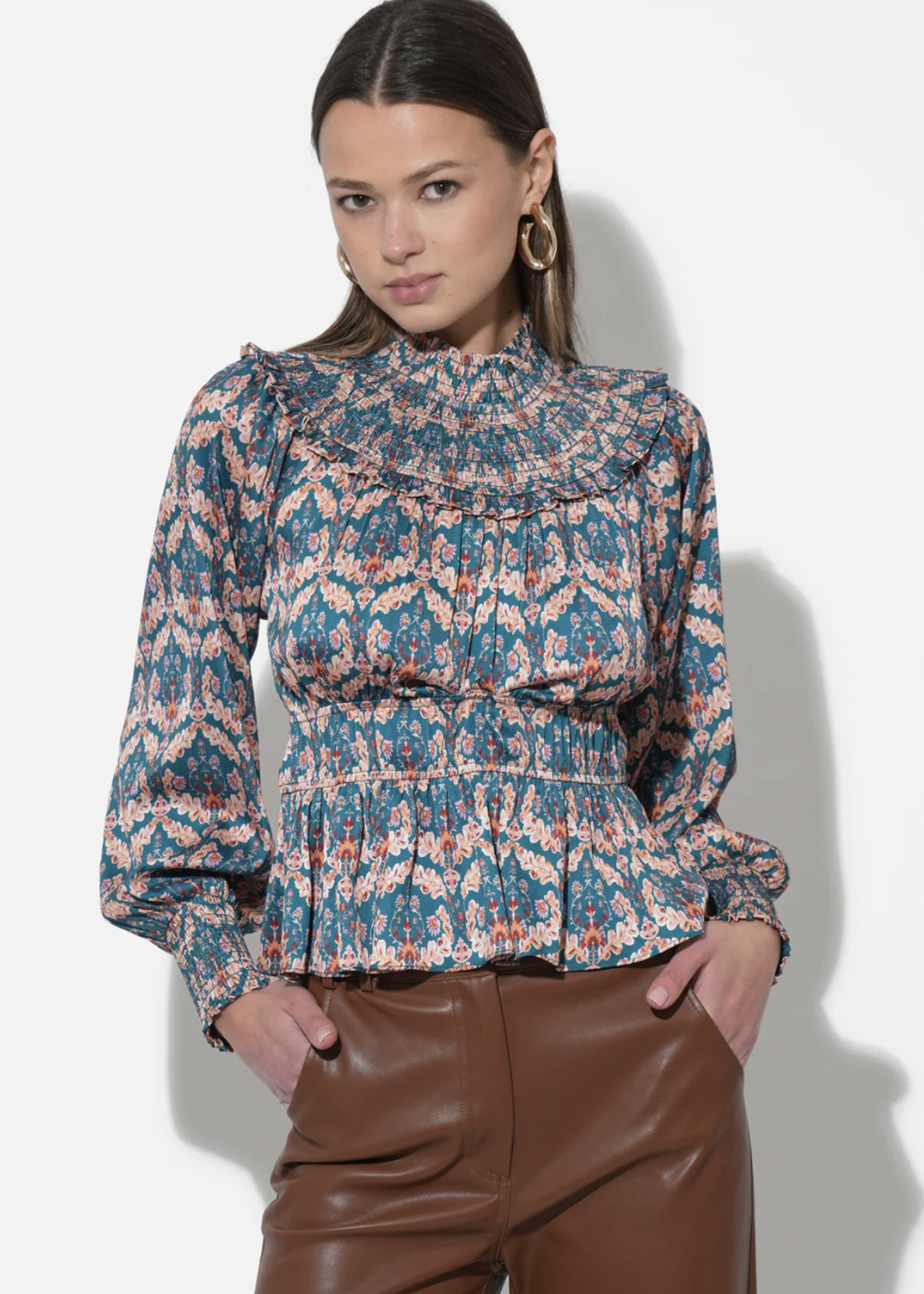 Elitaire Boutique Melodie Mock Neck Blouse