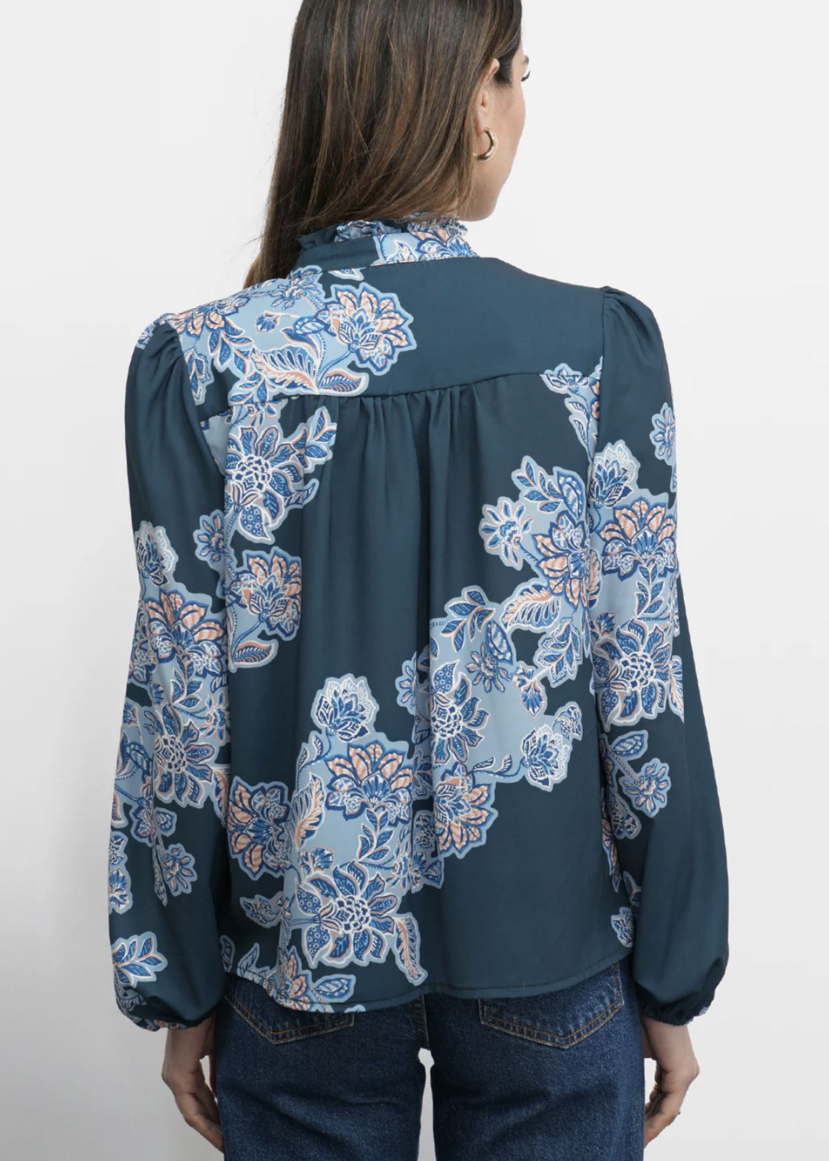 Elitaire Boutique Cierra Tie Neck Blouse