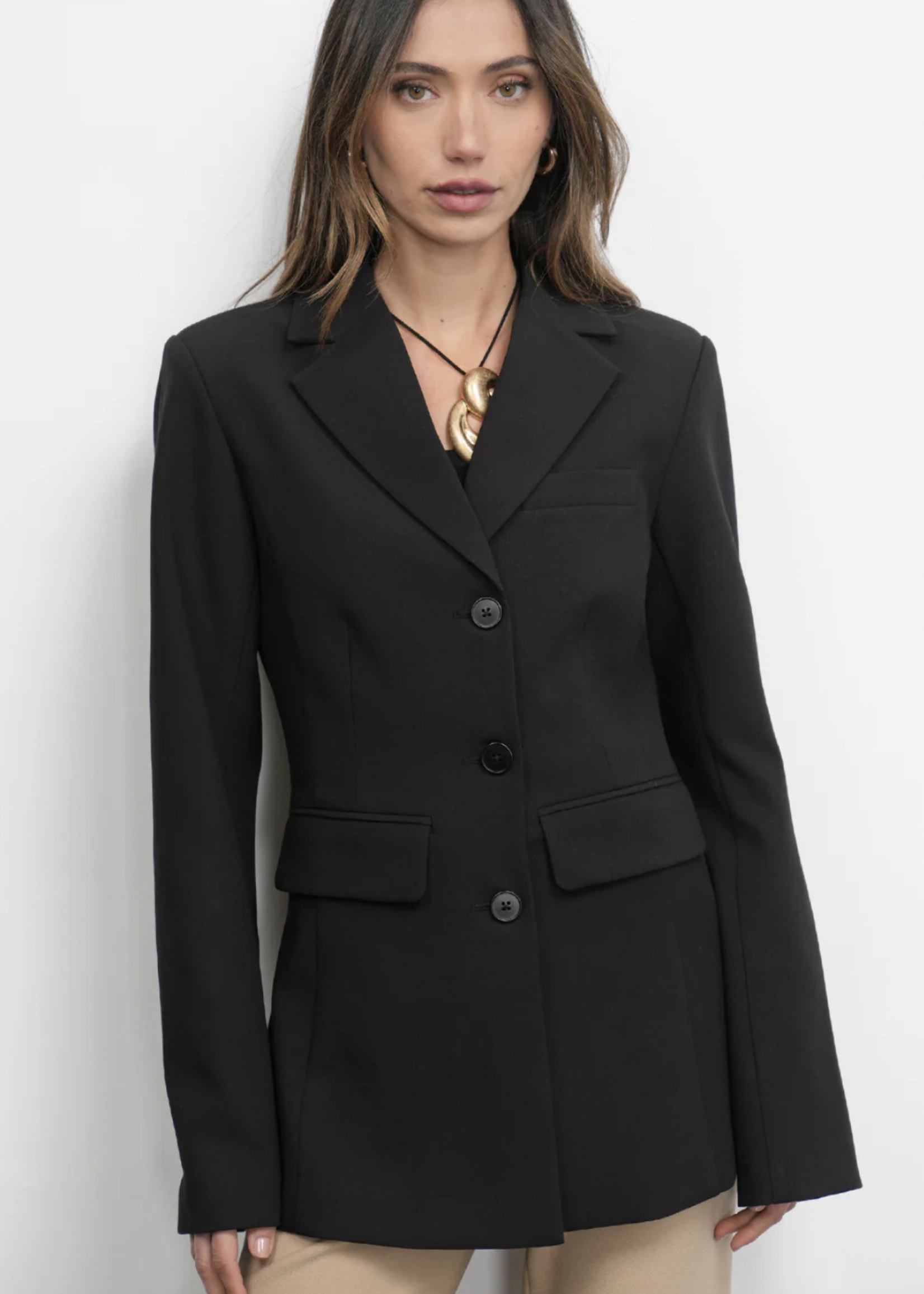 Elitaire Boutique Yellis Pinched Waist Blazer