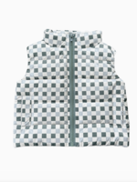 Elitaire Petite Fern Checkered Puffer Vest