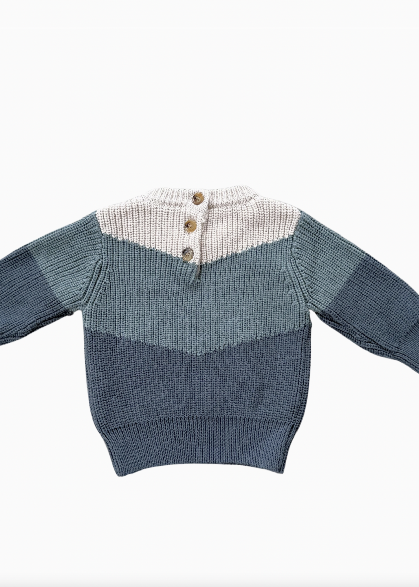 Elitaire Petite Colorblock Sweater in Slate
